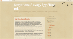 Desktop Screenshot of kutyapanzio.blogspot.com