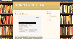 Desktop Screenshot of birkbeckliteratureclub.blogspot.com