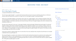 Desktop Screenshot of beyondthesecret.blogspot.com