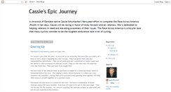 Desktop Screenshot of cassiesepicjourney.blogspot.com