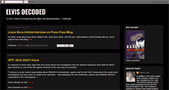 Desktop Screenshot of elvisdecoded.blogspot.com