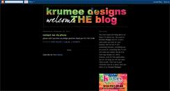 Desktop Screenshot of krumeedesigns.blogspot.com