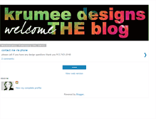 Tablet Screenshot of krumeedesigns.blogspot.com