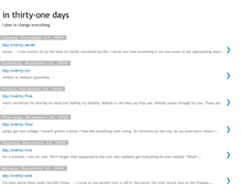 Tablet Screenshot of inthirtyonedays.blogspot.com