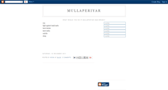 Desktop Screenshot of mullaperiyardamhistory.blogspot.com