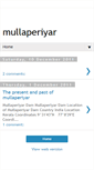 Mobile Screenshot of mullaperiyardamhistory.blogspot.com