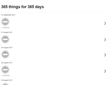 Tablet Screenshot of 365thingsfor365days.blogspot.com