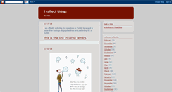 Desktop Screenshot of icollectthings.blogspot.com