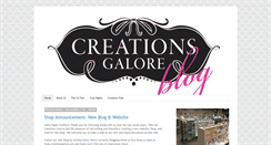 Desktop Screenshot of creationsgaloreblog.blogspot.com