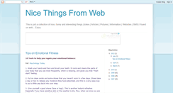 Desktop Screenshot of nicethingsonweb.blogspot.com