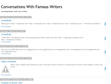 Tablet Screenshot of conversationsfamouswriters.blogspot.com