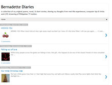 Tablet Screenshot of bernadettediaries.blogspot.com