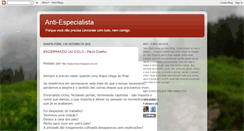 Desktop Screenshot of anti-especialista.blogspot.com