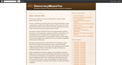 Desktop Screenshot of democracymeansyou.blogspot.com