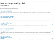 Tablet Screenshot of howtochangeheadlightbulb.blogspot.com