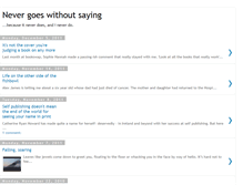 Tablet Screenshot of nevergoeswithoutsaying.blogspot.com