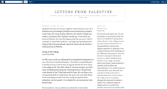 Desktop Screenshot of lettersfrompalestine.blogspot.com