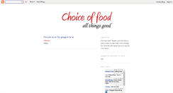 Desktop Screenshot of choiceoffood.blogspot.com