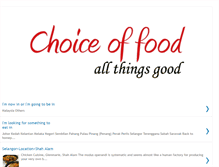 Tablet Screenshot of choiceoffood.blogspot.com