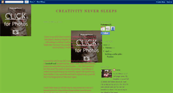 Desktop Screenshot of creativityneversleeps.blogspot.com