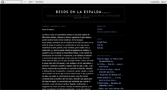 Desktop Screenshot of besosenlaespalda.blogspot.com