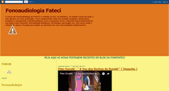 Desktop Screenshot of fonoaudiologiafateci.blogspot.com