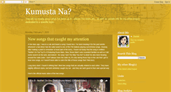 Desktop Screenshot of kumustana.blogspot.com