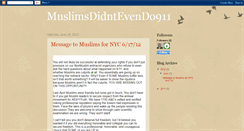 Desktop Screenshot of muslimsdidntevendo911.blogspot.com