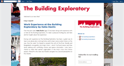 Desktop Screenshot of buildingexploratory.blogspot.com