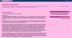 Desktop Screenshot of helpsavemychild.blogspot.com