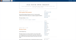 Desktop Screenshot of fixyourowncredit.blogspot.com