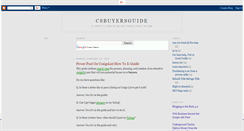 Desktop Screenshot of csbuyersguide.blogspot.com