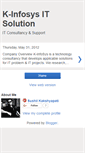 Mobile Screenshot of k-infosys.blogspot.com