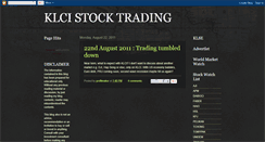 Desktop Screenshot of klci-stocktrading.blogspot.com