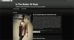 Desktop Screenshot of inthematterofstyle.blogspot.com