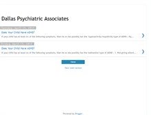 Tablet Screenshot of dallaspsychiatricassociates.blogspot.com