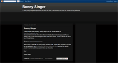 Desktop Screenshot of bonnysinger.blogspot.com