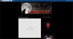 Desktop Screenshot of lonelyblackwolf.blogspot.com