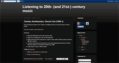 Desktop Screenshot of listeningto20thcmusic.blogspot.com