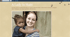 Desktop Screenshot of aladyinhaiti.blogspot.com