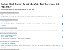 Tablet Screenshot of cuckooclockdoctor.blogspot.com