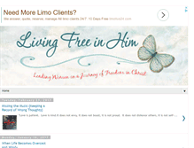 Tablet Screenshot of livingfreeinhim.blogspot.com