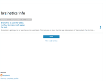 Tablet Screenshot of braineticsinfo.blogspot.com