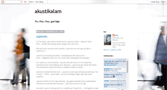 Desktop Screenshot of akustikalam.blogspot.com