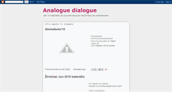 Desktop Screenshot of analoguedialogue.blogspot.com