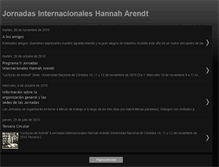 Tablet Screenshot of jornadasarendt2010.blogspot.com