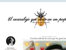 Tablet Screenshot of escarabajoendospatas.blogspot.com