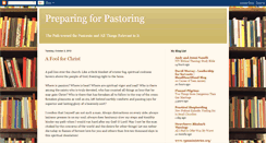 Desktop Screenshot of preparingforpastoring.blogspot.com