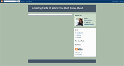 Desktop Screenshot of amazing-facts-world.blogspot.com