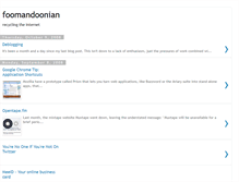 Tablet Screenshot of foomandoonian.blogspot.com